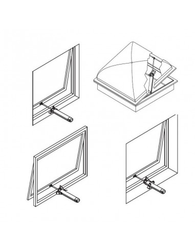 Ηλεκτρικός μηχανισμός μοτέρ MAX με έμβολο για προβολή σε παράθυρα και φεγγίτεςUCS(ULTRAFLEX CONTROL SYSTEM).