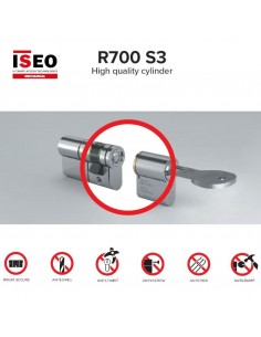 Κύλινδρος (αφαλός) ασφαλείας ISEO R700S3  2