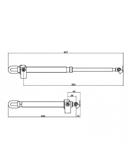 Χειροκίνητος μηχανισμός προβολής παραθύρων τύπου καταπακτής Telescopic UCS ULTRAFLEX CONTROL SYSTEM