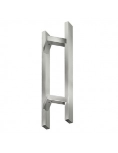 Ανοξείδωτη λοξή λαβή εξώπορτας τετράγωνη (35x35) Ζέυγος