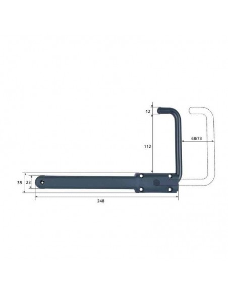 Στόπερ για πατζούρι (ρολό) χωρίς εξωτερική πρόσβαση 112mm