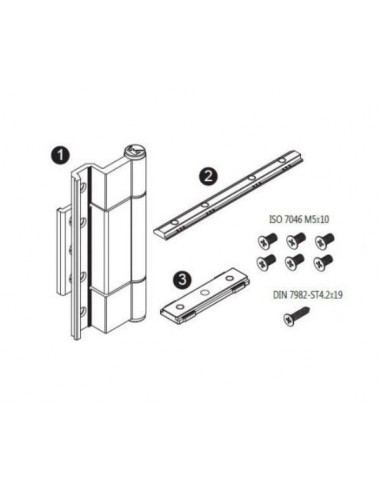 Reversible hinges Camera Europea 142mm MM-10-142