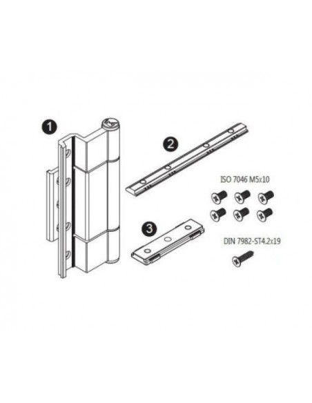 Reversible hinges Camera Europea 142mm MM-10-142