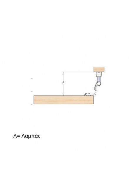 Μάσκουλο ανοξείδωτο σταθερού λαμπά ίσια με καβαλίκι 177FS