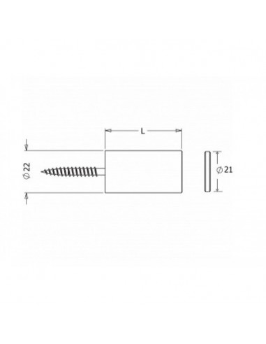 Ανοξείδωτο μαγνητικό στόπ τοίχου για πατζούρι (ρολό) μαύρο