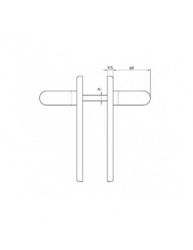 Πόμολο χερούλι για απλή μεταλλική πόρτα