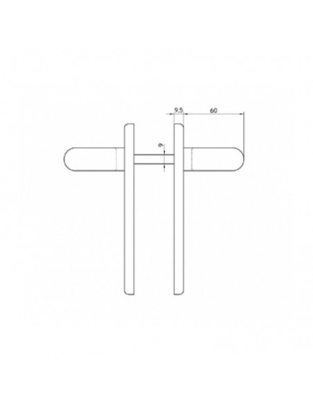 Πόμολο χερούλι για απλή μεταλλική πόρτα