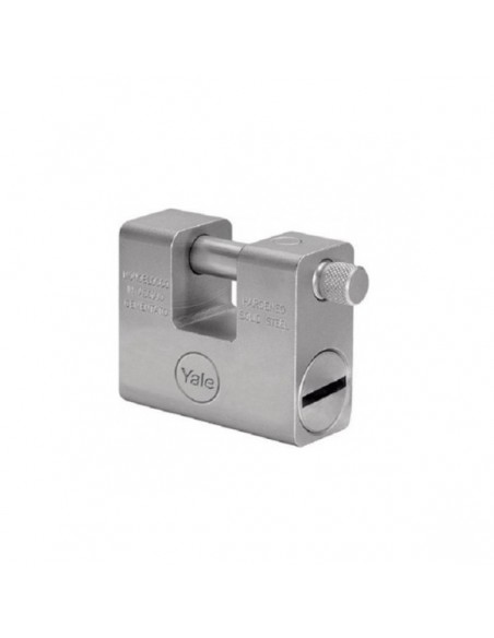 Steel-taupe steel padlock
