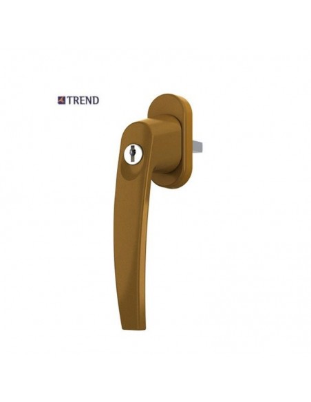 Handle with key for doors and plastic windows, aluminum and wooden