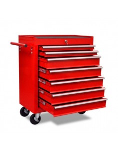 Wheeled Toolbox with 7 Drawers - tool cart - toolbox