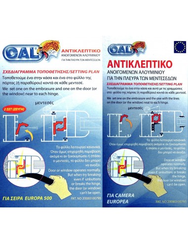 Ασφάλεια ανοιγομένων παραθύρων για την πλευρά των μεντεσέδων