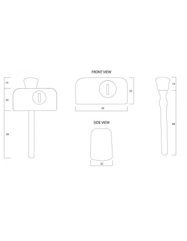Ασφάλεια μπουτόν αλουμινίου με κλειδί