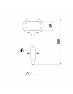 Κλειδί για κλειδαριά μεγάλου τύπου-πορτπαγκάζ 2