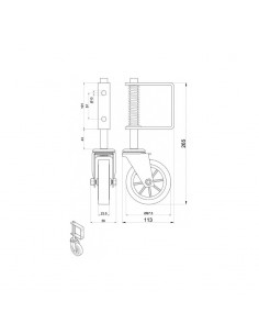 Ρόδα περιστρεφόμενη για ανοιγόμενες πόρτες-αυλόπορτες 2