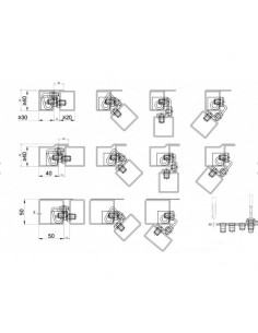 Χωνευτός κρυφός μεντεσές για μεταλλική πόρτα 2