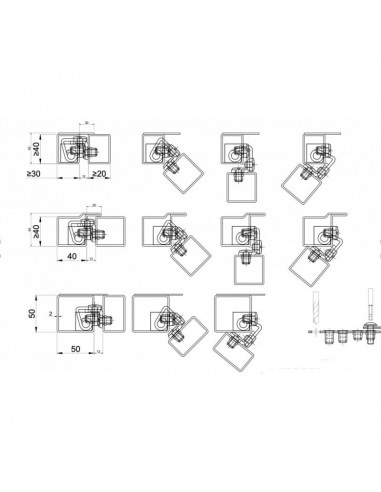 Χωνευτός κρυφός μεντεσές για μεταλλική πόρτα
