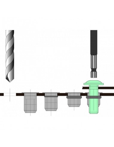 Χωνευτός κρυφός μεντεσές για μεταλλική πόρτα