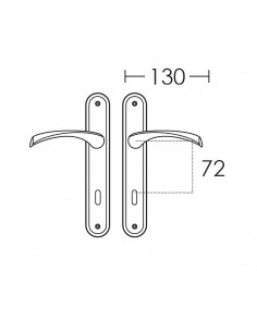 Πόμολο χερούλι με πλάκα ζευγάρι 2