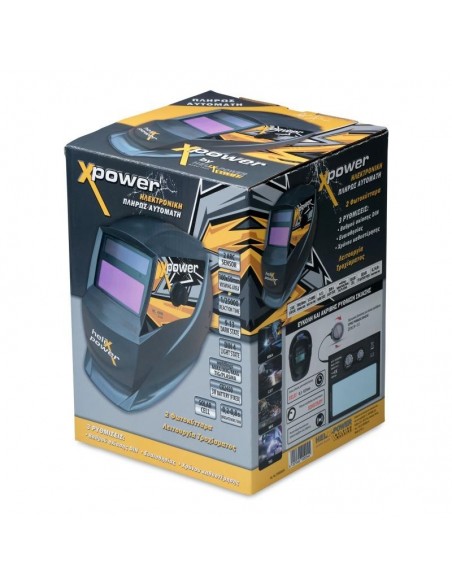 Ηλεκτρονική μάσκα ηλεκτροσυγκολλητή Aυτοσκιαζόμενη HELIXPOWER