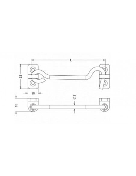 Stainless steel hook