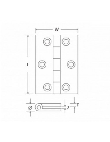 Hinges Stainless plate