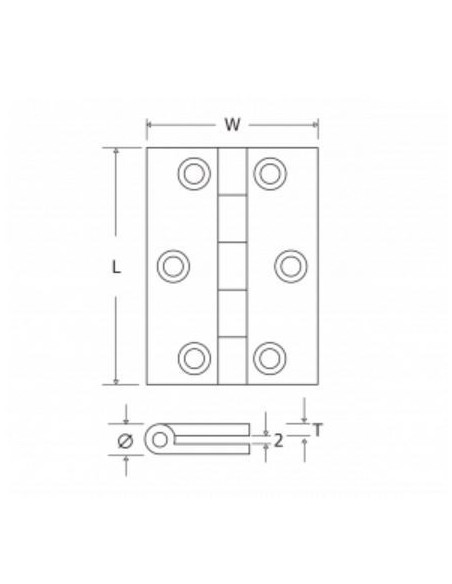 Hinges Stainless plate