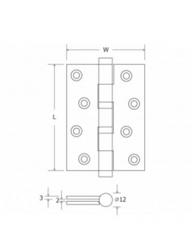 Hinged plate 2 bearing stainless