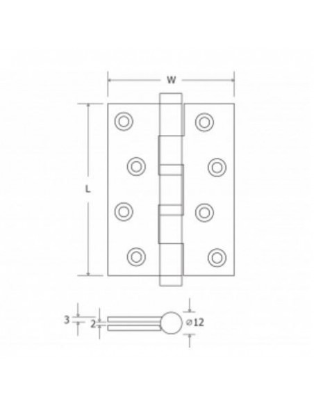 Hinged plate 2 bearing stainless