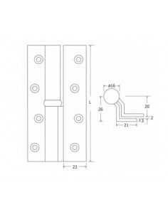 Door blinds in corner with brass bearings 2