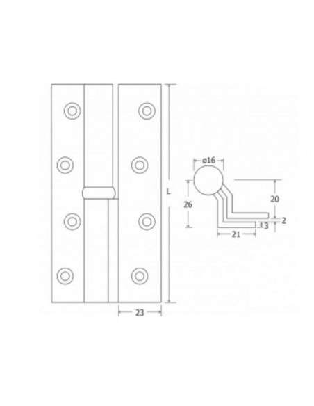 Door blinds in corner with brass bearings