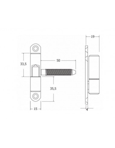 Screw Hinge with tiles