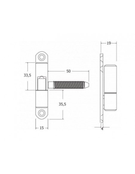 Screw Hinge with tiles
