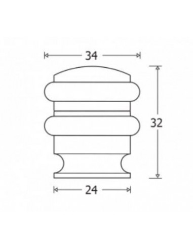FLOOR STOP WITH TWO ALUMINUM RUBBER DECORATIVE
