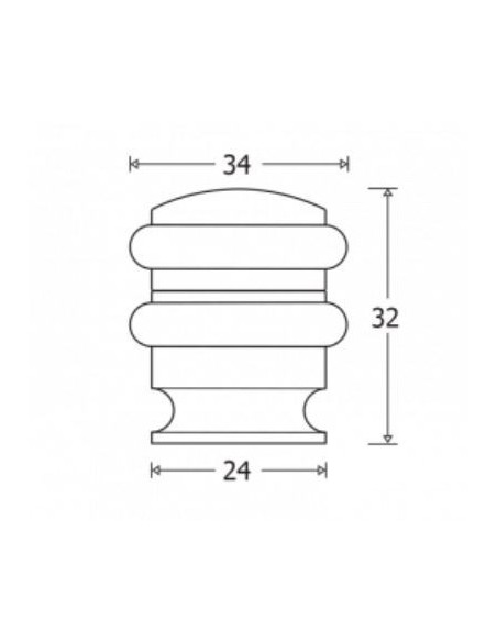 FLOOR STOP WITH TWO ALUMINUM RUBBER DECORATIVE