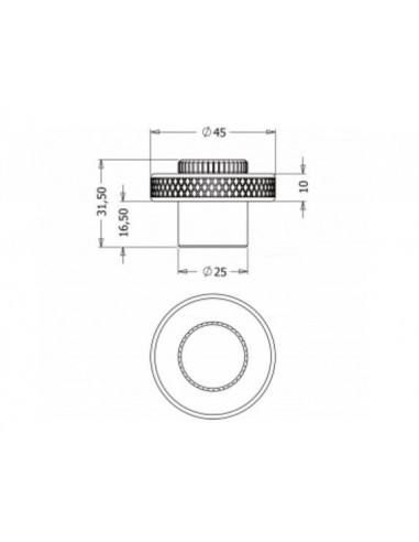 Aluminum Floor Stop Φ45 for Doors and Windows