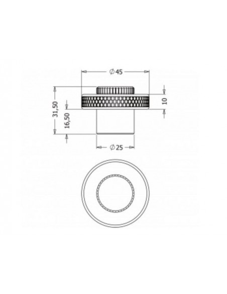 Aluminum Floor Stop Φ45 for Doors and Windows