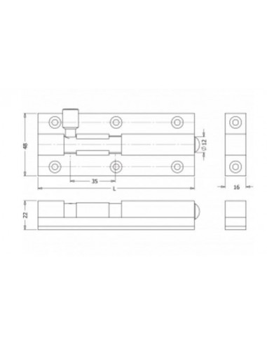 Σύρτης γκρα αλουμινίου