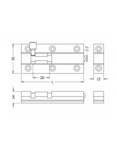 Σύρτης γκρα αλουμινίου
