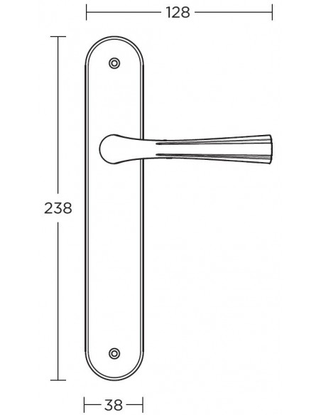 Πόμολο και χειρολαβή για πόρτα Convex σειρά 445