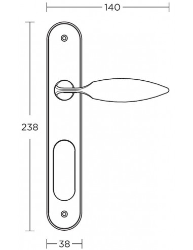 Πόμολο και χειρολαβή για πόρτα Convex σειρά 485