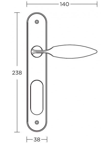 Πόμολο και χειρολαβή για πόρτα Convex σειρά 485