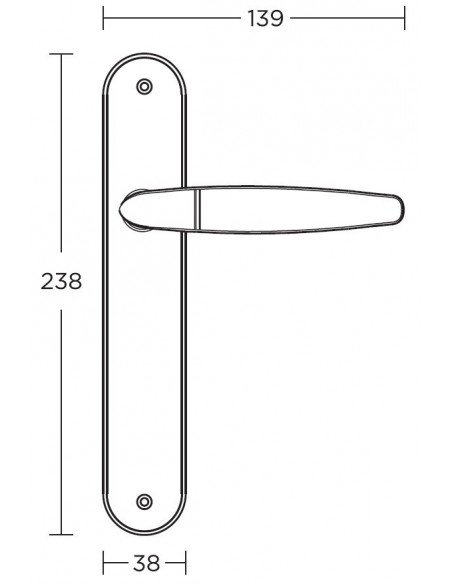Πόμολο και χειρολαβή για πόρτα Convex σειρά 645