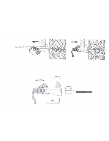 Μεταλλικό αυτόματο ανεμοστήριγμα για παντζούρι