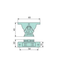 Στοπ στήριγμα παντζουριού πλαστικό τύπου ταφ κλιπ  2