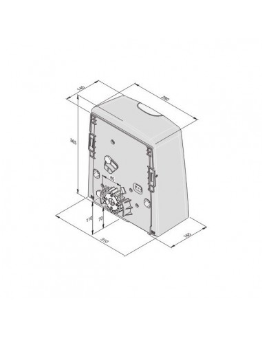 Ηλεκτρικό μοτέρ συρόμενης αυλόπορτας για συνεχή χρήση έως 500kg με τηλεχειρισμό