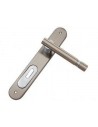 Door handles with plate